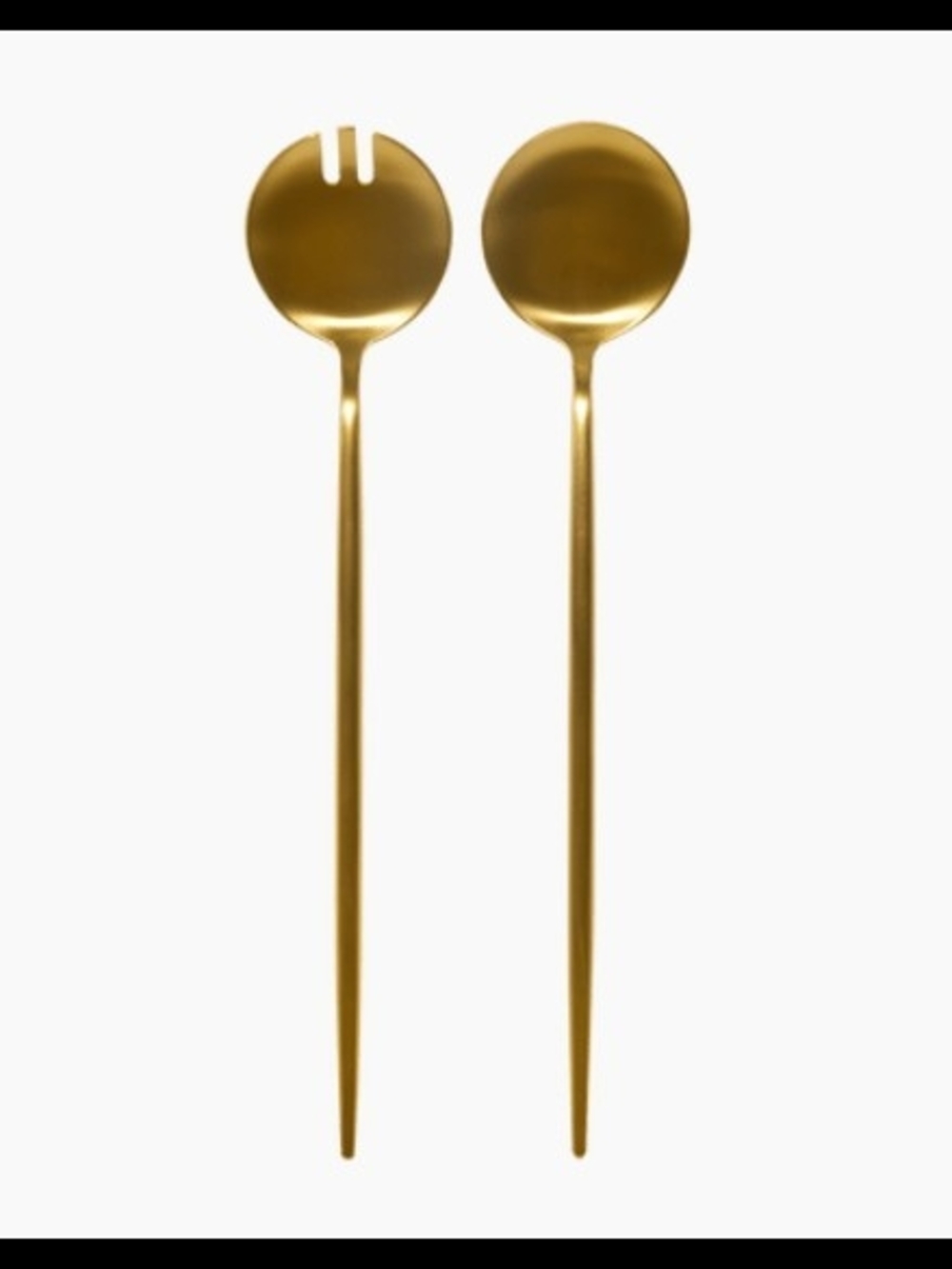 Taja Collection Gold Long Salad Servers Pair